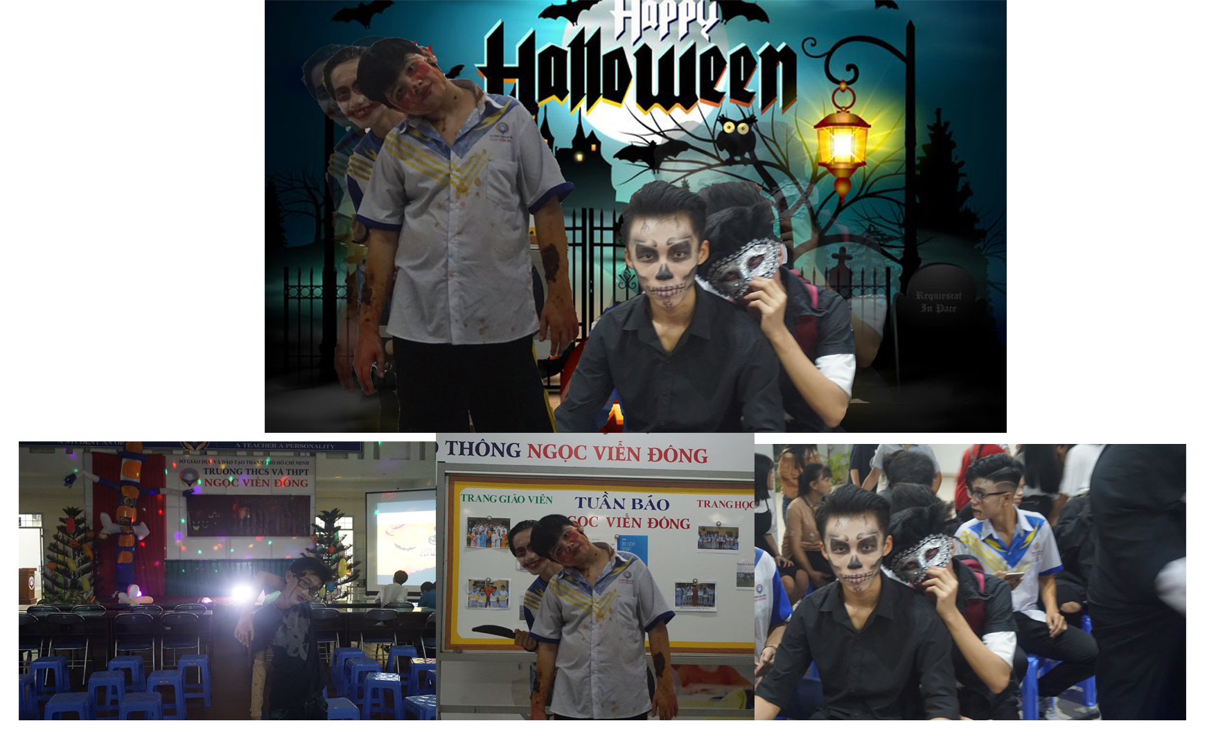Học sinh trường Ngọc Viễn Đông hóa trang đầy sáng tạo trong đêm hội Halloween