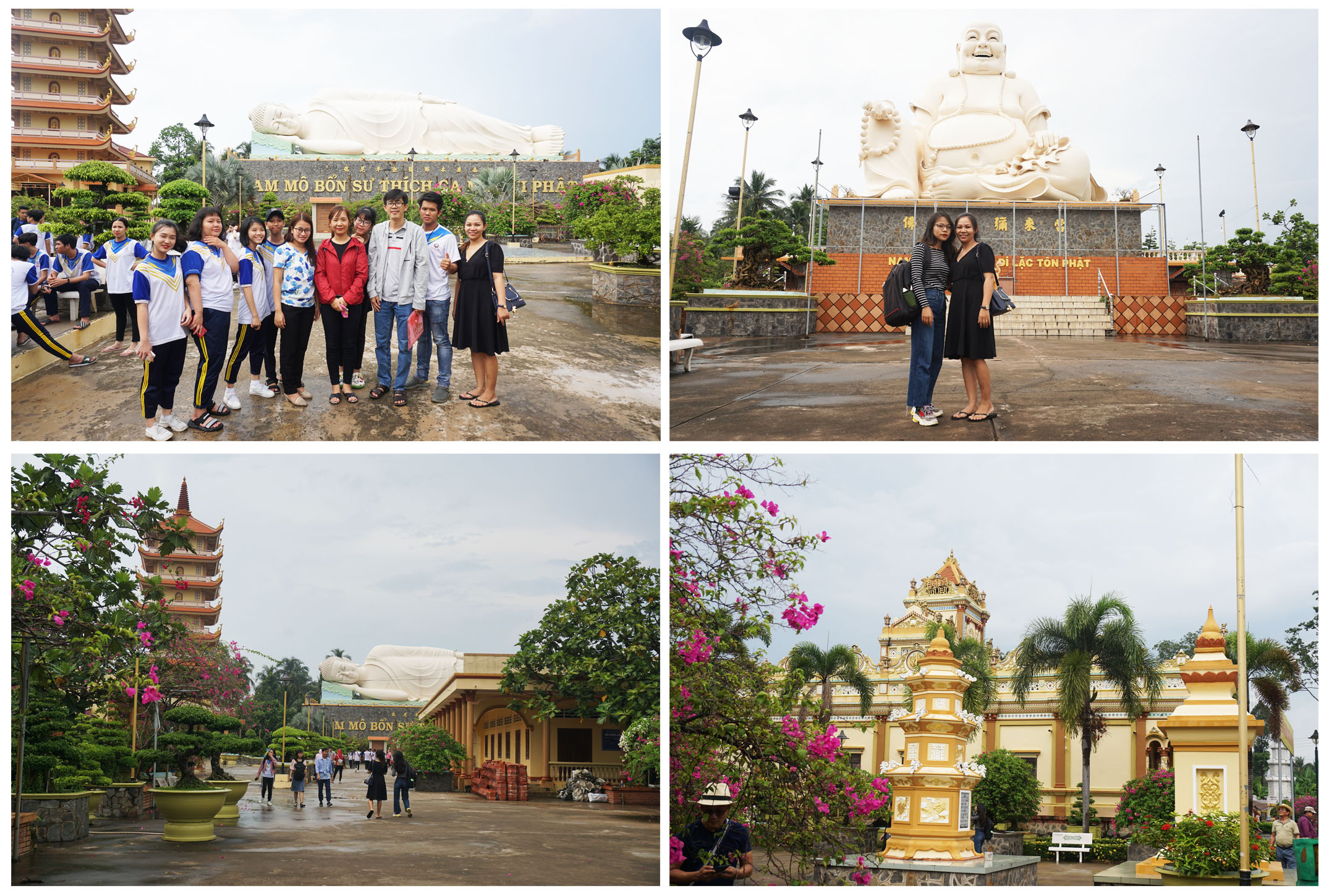 Đoàn trường THCS và THPT Ngọc Viễn Đông tại danh thắng chùa Vĩnh Tràng trong chuyến học tập trải nghiệm khối THPT