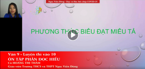Tiết livestream của cô Hoàng Thị Thắm