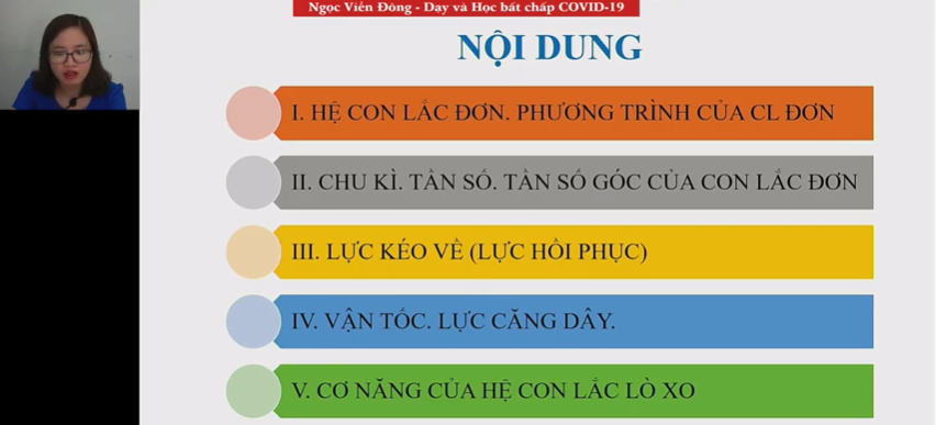 Cô Nguyễn Thị Ái Cẩm - Bài giảng Con lắc đơn