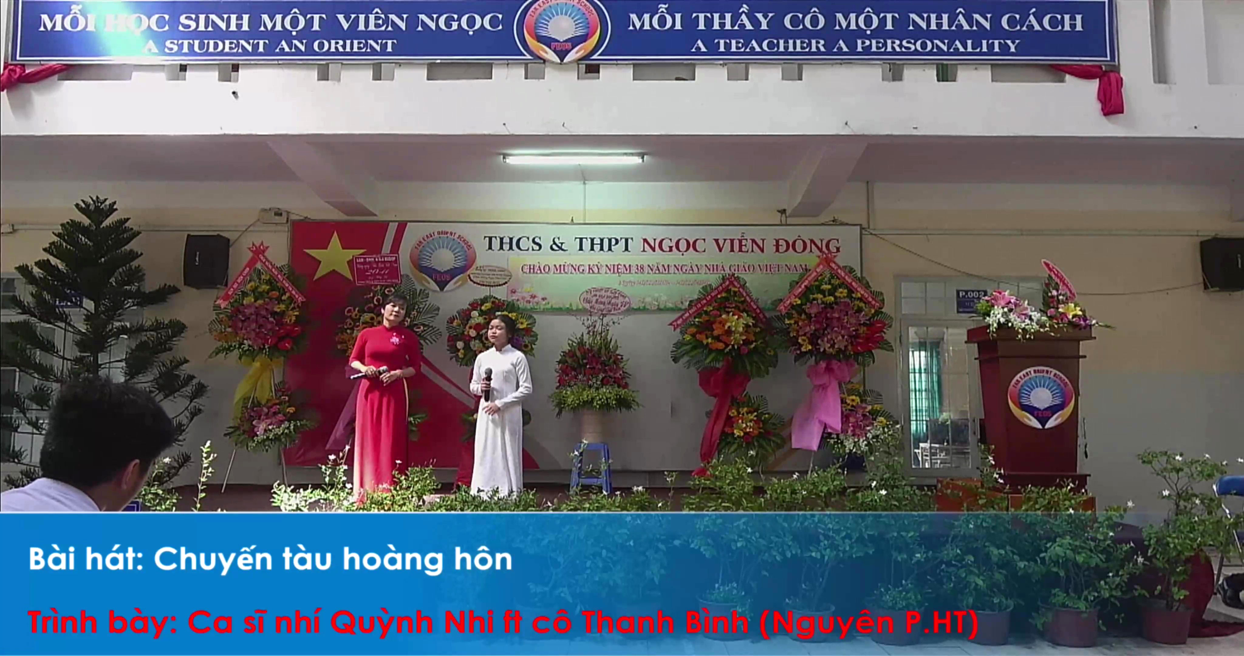 Chuyến Tàu Hoàng Hôn - Ca sĩ nhí Quỳnh Nhi học sinh lớp 10A ft cô Thanh Bình trường THCS và THPT Ngọc Viễn Đông