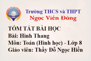 Hình Thang - Toán 8 - Trường THCS và THPT Ngọc Viễn Đông