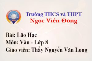 Tóm tắt bài học: Lão Hạc - Môn Văn lớp 8 - Trường THCS và THPT Ngọc Viễn Đông