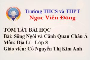 Sông Ngòi và Cảnh Quan Châu Á - Môn Địa lí lớp 8 - Trường THCS và THPT Ngọc Viễn Đông