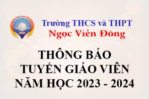 Tuyển giáo viên năm học 2023 - 2024 trường THCS và THPT Ngọc Viễn Đông